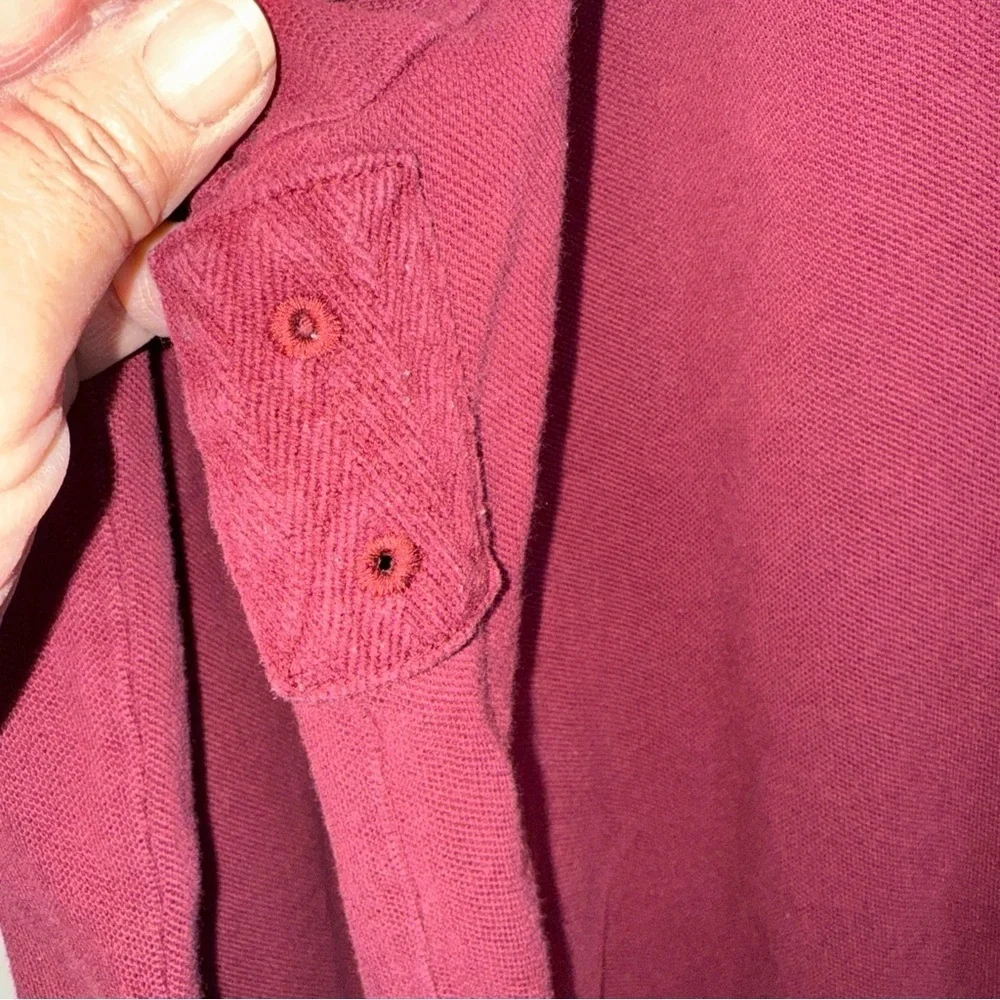 Vintage Ralph Lauren Maroon Long Sleeve Polo With DOUBLE Green Pony’s #3